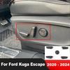For Ford Kuga Escape     2024 Carbon Fiber Car Seat Adjustment Switch Button Cover Trim Interior Accessories
