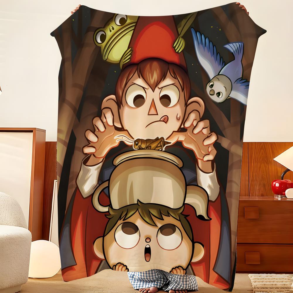 Animation Over The Garden W-Wall Throw Flannel Throw Blanket, Lightweight Cozy, Durable Washable Cute Cool