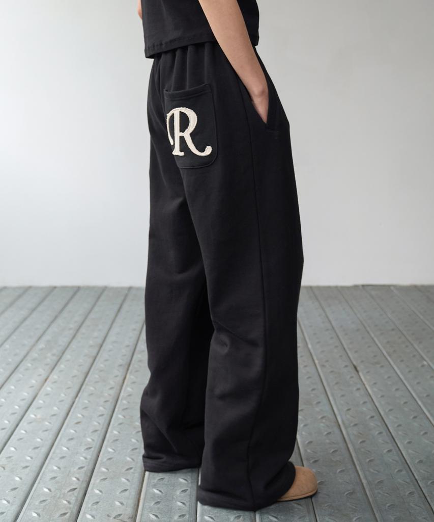ROCKCAKE Applique R Pocket Jogger - Black
