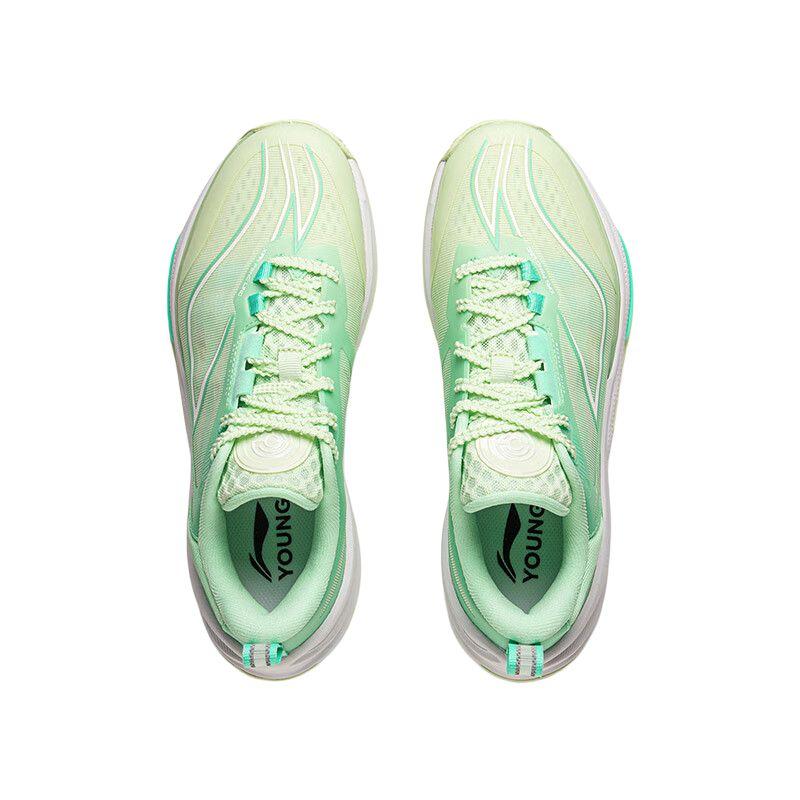 Li Ning Kids Basketball Fashion Trend Non-Slip Rebound Breathable Support Low-Top Basketball Shoes Men sneaker White Green YKBV022-9