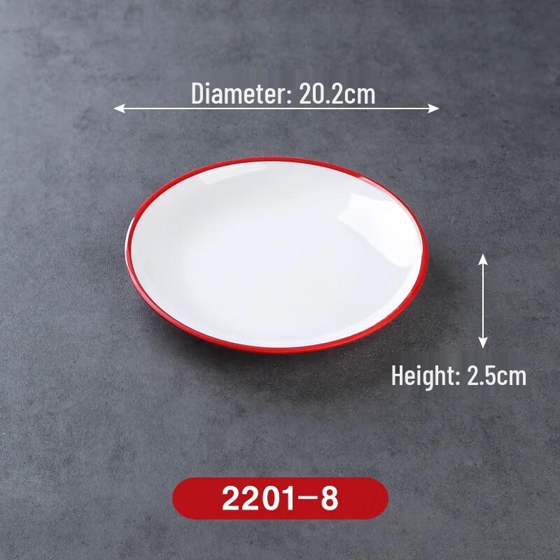 Melamine Round Dinner Plates (10-Pack)