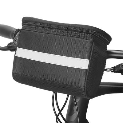 Bike Cooler Insulated Handlebar Bag Cycling Phone Holder, Waterproof Bicycle Front Bag, MTB Road Bike Accessories for Commute Travel