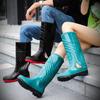 Fashion rain boots Jundeng men's and women's couples medium and high rain shoes integrated thickened non-slip outdoor wading shoes men's rubber shoes