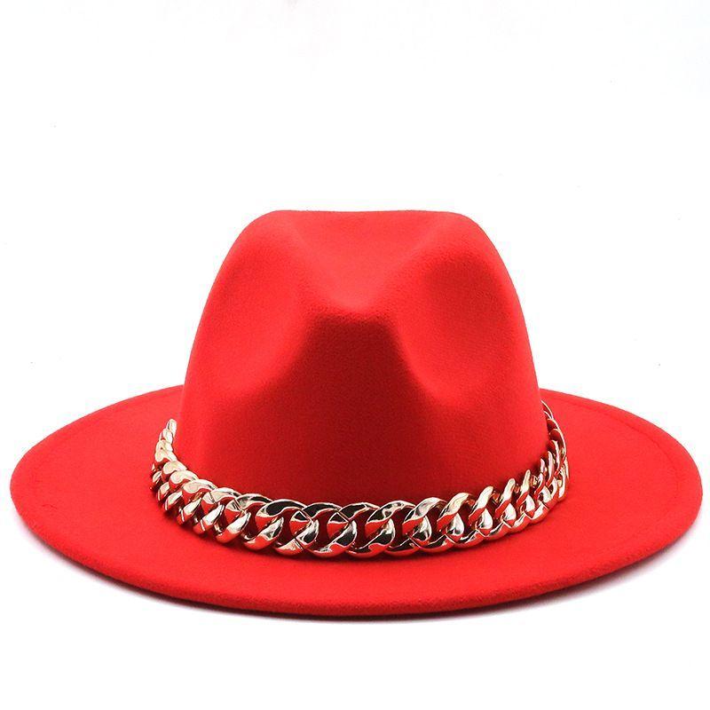 Winter Men's Woolen Jazz Hat New Large Eave Hat Fashionable Flat Brimmed Top Hat