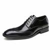 Gentleman New Men's Pointed Business Brogues Derby Shoes Male Luxury Designer Homecoming Wedding Dress Footwear