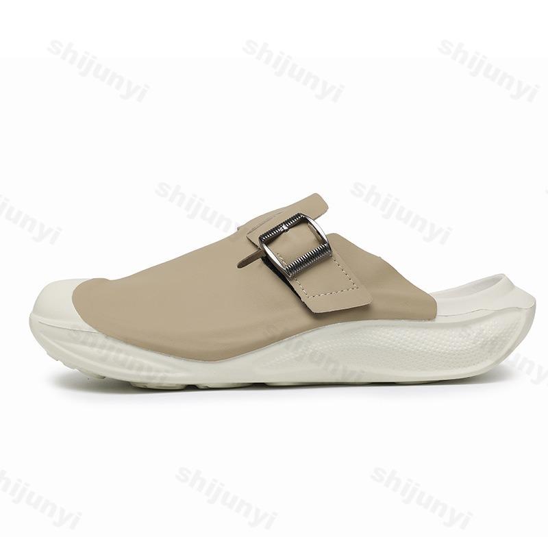 Fashion Fashion Trend Casual Half Slippers for Men's 2025 Spring New Thick Soled Retro Comfortable Slip on Draggers Beach Chunky Sandals