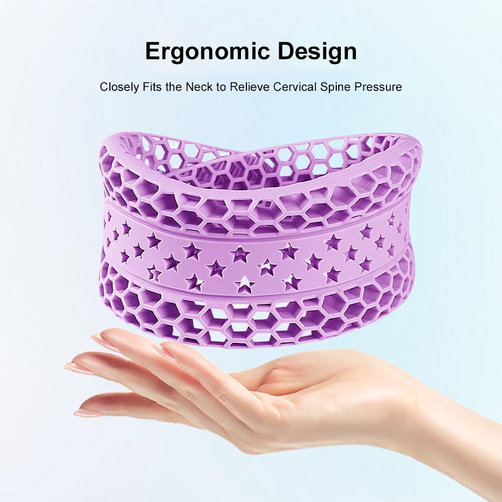 Soft Silicone Neck Support Adjustable Neck Support Cervical Neck Protector for Sleep Relief Neck Pain Breathable Neck Support