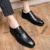 Fashion Dress Shoes Men Black Brown European and American Lace Up Business Wedding Banquet Fashionable Derby Shoes Size 38-48 Men Shoes