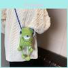 Michael Wazowski Knitted Cute Mini Bucket Bag With Inner Card Pocket For Daily Use