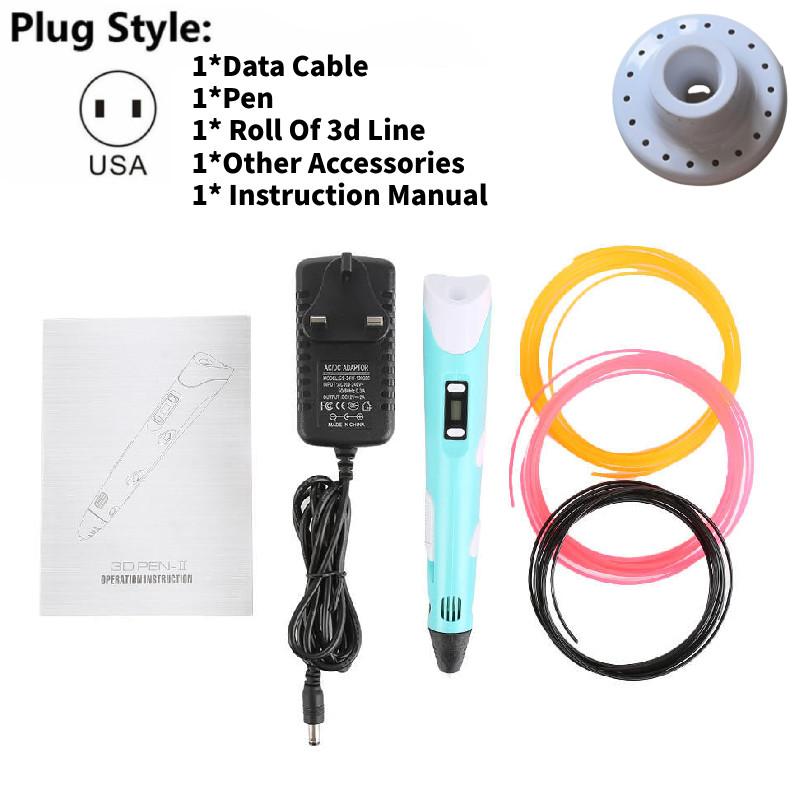 3d Drawing Pen With Pvc Sketchpad And Scissor For Children Art Gift