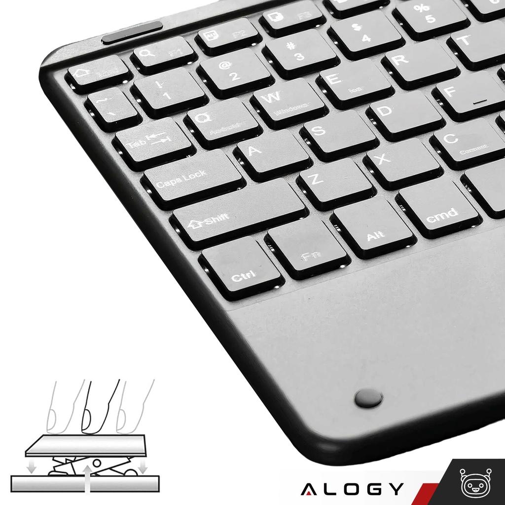 Klawiatura Bezprzewodowa Z Touchpadem Bluetooth Touchpad Do Pc Tv Tabletu Usb-C Alogy Wireless Czarna