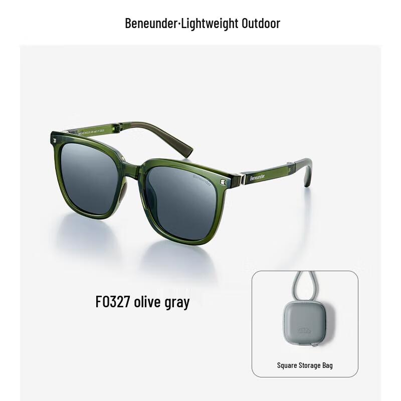 Beneunder Folding Square Large Frame Sunglasses