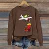 Women's Fashion Daily Versatile Casual Sweatshirts Long Sleeve Round Neck Top Sweatshirts
