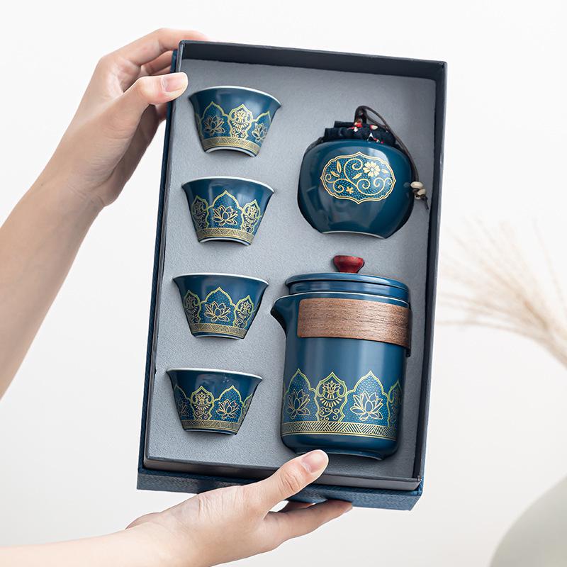 Corporate New Year Gift: Custom Logo Tea Set for Clients and Employees