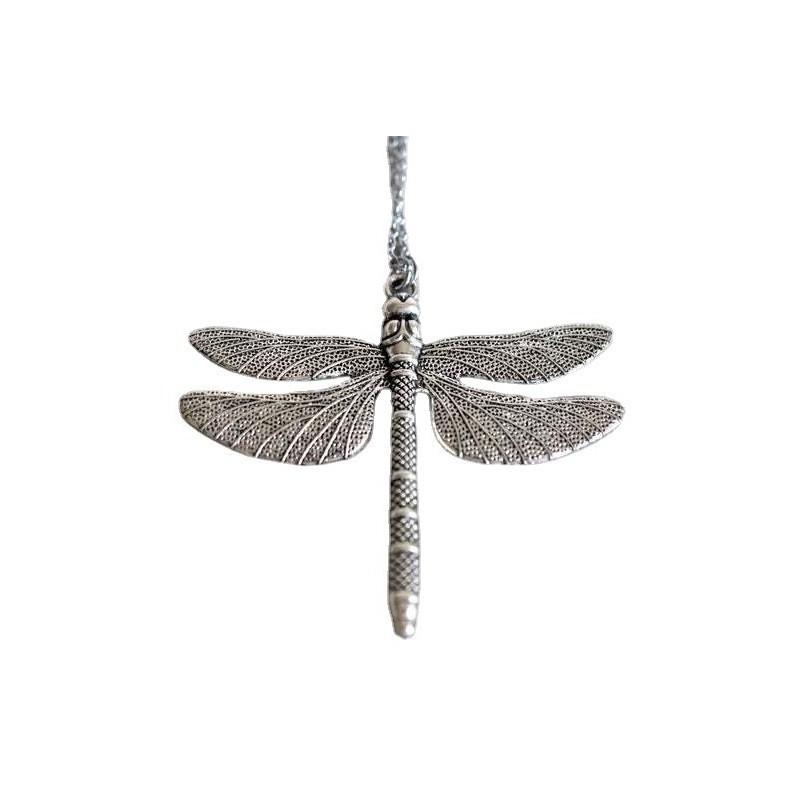 Dragonfly Pendant Necklace For Women With Geometric Alloy Design Summer Fashion Accessory