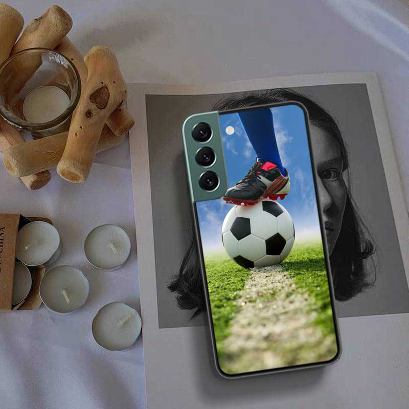 Football Field Phone Case For Samsung Galaxy S22 S25 Ultra S21 S10 Plus S26 Edge S20 S23 S24 FE Cover Silicone Soft TPU Clea