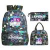 Animation Cartoon Printing Trend Student School Bag Lunch Bag Stationery Pencil Bag Combination Three-Piece Set