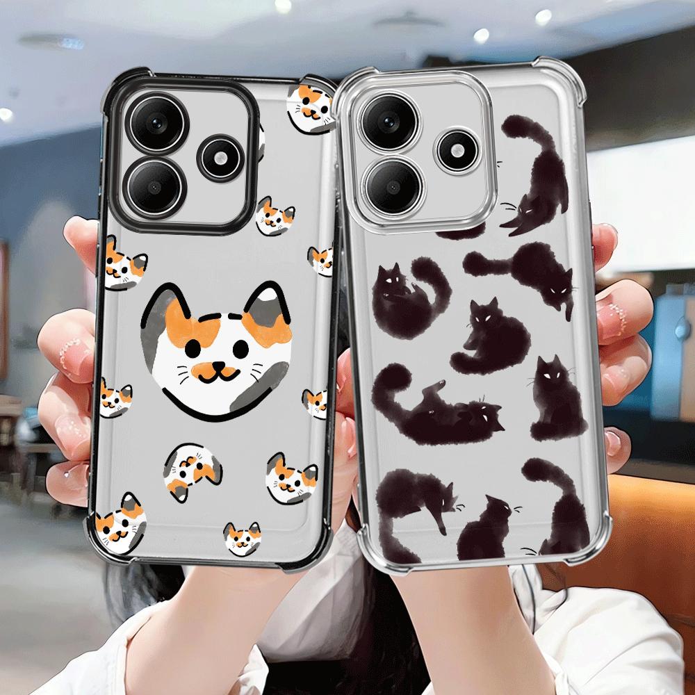 Case for Redmi Note 14 Pro Plus K80 9 Pro 11s 13C 10 Lite 11 Note 13 A3 A5 12 Phone Cover Cartoon Kitty