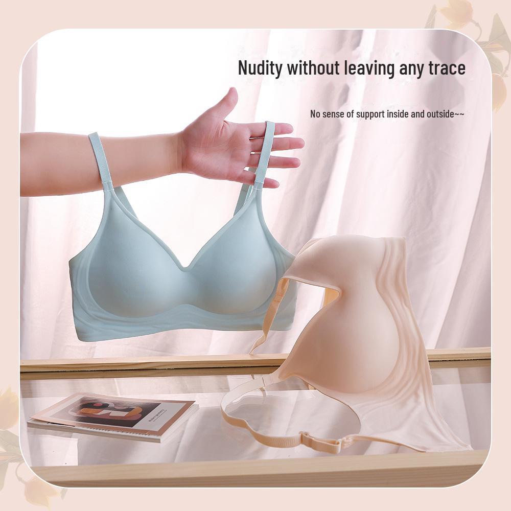 Jelly Seamless Women's Wireless Bra: Outward-Expanding, Supportive, Ideal for Small Chests, Available In Thick or Thin Styles