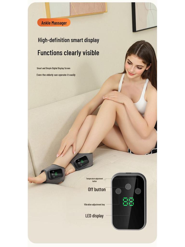 Electric Heated Foot & Ankle Massager with Vibration Therapy
