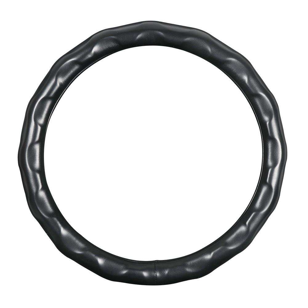1 Künstliches Lammfell, dreidimensionales Styling, Sportwagen-Lenkradbezug, passend für 14,5-15 Zoll, 37-38 cm