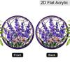 Acrylic Lavender Flower Suncatcher Stained Glass Effect Window Hanging Ornament Floral Gift for Home