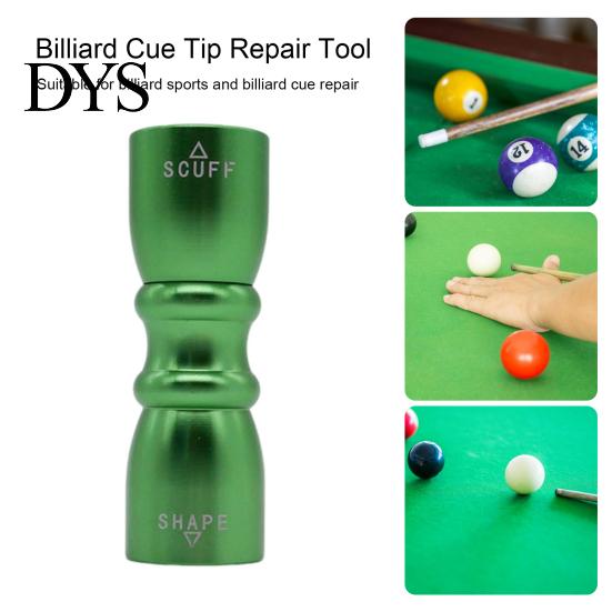 Snooker Pool Cue Tip Tool Aluminum Alloy 3-in-1 Billiard Stick Powder Applicator Metal Scuffer Shaper Aerator Repair Accessories Roughing