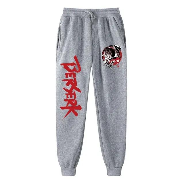 Anime Berserk Print Sweatpants for Men Athletic Joggers Trousers Spring Fall Casual Fleece Pants with Pockets Cosplay Costume