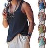 Men Summer Vest Sleeveless Solid Color Simple Style Knitted U Neck Sports Soft Pullover Men Tank Top Men Clothes