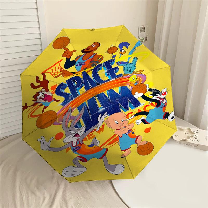 

1PC Space Jam: A New Legacy Tune Squad Umbrella-8-Rib Reinforced, Automatic Open, Lightweight & Durable, Cute Fashion Accessory for Outdoor, D2642