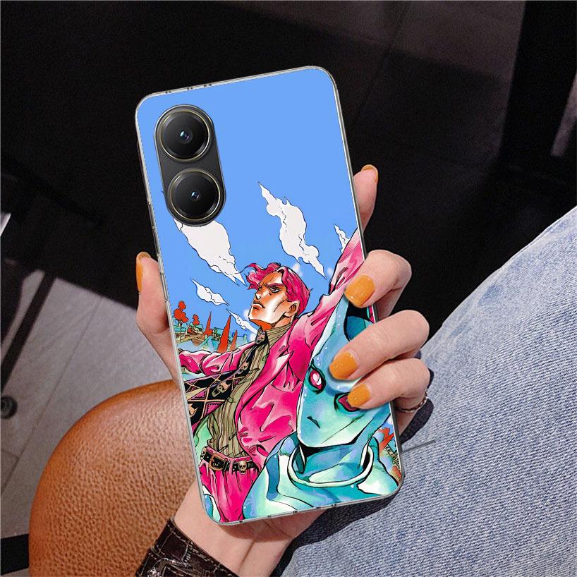 JoJo Kira Yoshikage Killer Queen Phone Case For Xiaomi Poco X7 X6 X5 Pro F7 Ultra Redmi 15C 15 13C 13 12C 12 10 10A 10C 9 9A 9C