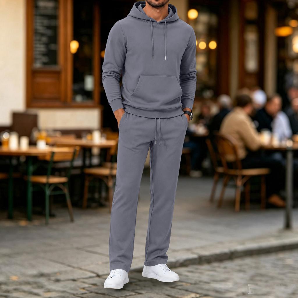 Vielseitiges Herren-Kapuzenpullover- und Jogginghosen-Set - Lässiger Sportanzug für Sport, Reisen und den täglichen Gebrauch