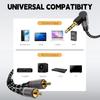 3.5mm To 2RCA Auditory Adapter Cable Cord Flexible For Noise less Signal Transfer Between Devices