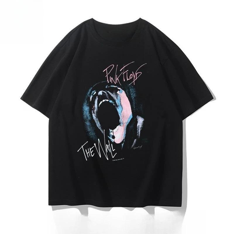 Pink Floyd - British Rock Band Pink Floyd Summer Pure Cotton Short-sleeved Men's and Women's Short Sleeves Plus Size Loose soft