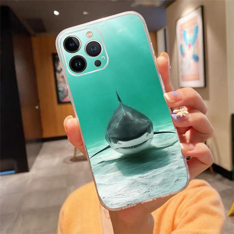 

Phone Case For iphone 17 Pro Max Air 16 15 14 13 Pro Max 15 16 Pro 15Plus Ocean Whale Shark iphone 13