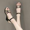 Fashion Woman Shoes Open Toe Platform Black Sandals for Women Vintage Chic and Elegant Vip Original Daily Anti Slip Hot Casual Designer