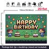 Retro Pixel Art Tapestry for Birthday, Cake Smash and Gaming Themed Photoshoot