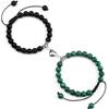 2 stuks/set Hartvormige Magneet Hanger Armband Koppels Liefde Betekenisvol Natuursteen Armbanden Sieraden 8MM Elastische Pulsera Cadeau Nieuw