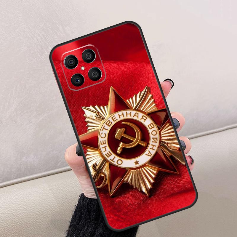 USSR Flag Soviet Union For Honor Magic 7 6 5 8 Pro Case For Honor 200 Lite 400 70 50 X8c X8b X9a X9b X9c X9d Win RT