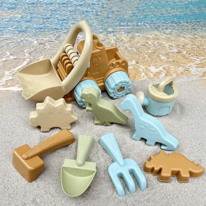 Kids Beach Toy Set Shovel Mold Toy car Kit Durable Sand Digging Tools with Storage Bag Outdoor Play Gift for Children Safe & Fun