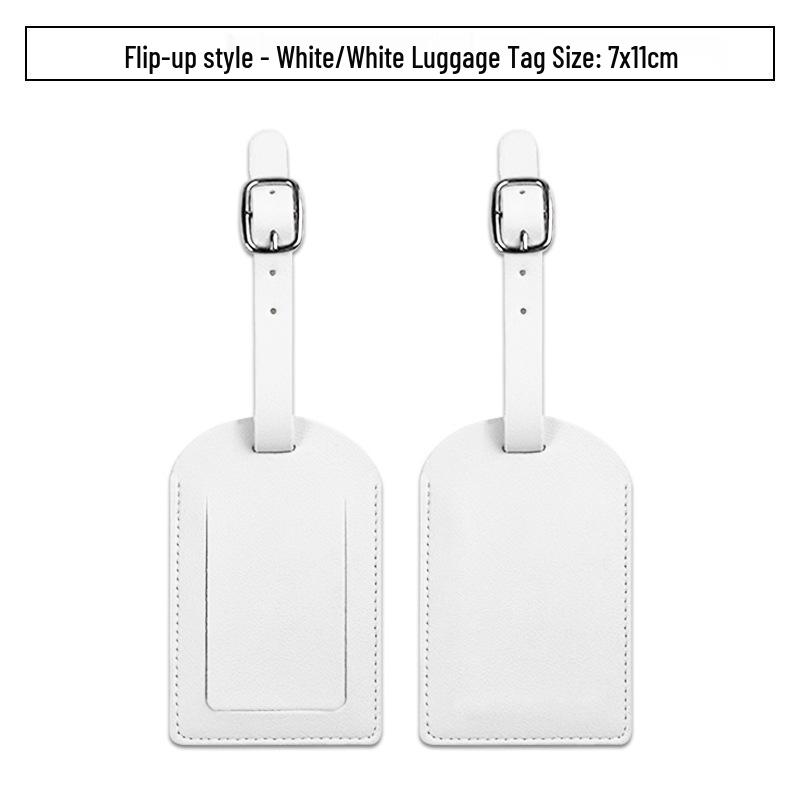 Customizable PU Leather Luggage Tag with Anti-Lost Feature and Airplane Design