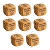 1/2/3/5/6/8Pcs Wooden Quilter Dice with 6 Engraved Quilting Tasks Solid Wood Quilting Embroidery Knitting Projects Baking Drinking Decision Dice Tools