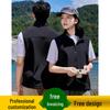 Custom Logo Fleece-lined Multi-pocket Photographer Vest for Volunteering & Workwear