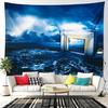 Beach Tapestry Seascape Bicycle Blue Ocean Landscape Tapestry for Bedroom Home Living Room Dormitory Home Decorations Aesthetics