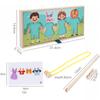 Drying Rack Clothes Dress-Up Jigsaw Puzzle Logical Thinking Matching Sorting Educational Game Kids Montessori Wooden Toys Girls