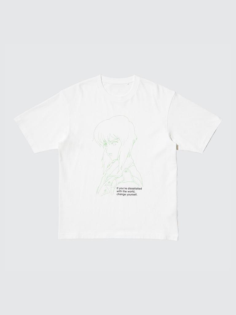 Ghost in The Shell T-shirts Men's Anime Oversized Graphic T-Shirt Japanese Old School Anime T-shirt Y2k Women's Clothes Male Top