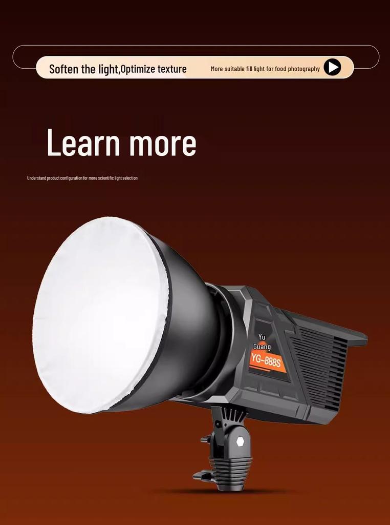 100W Food Photography Desktop Fill Light for Live Streaming & Constant Light Shooting