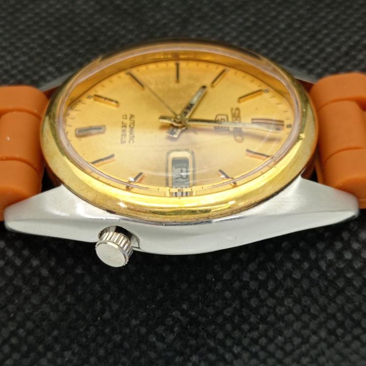 USED RARE VINTAGE SEIKO 5 AUTO 7009A JAPAN MENS ORIGINAL DIAL WATCH A413433-2 SKU621a-a413433