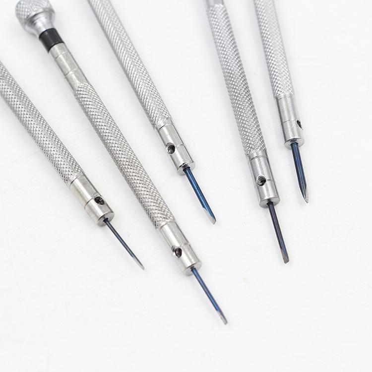 5Pcs/set Alloy Steel Screwdrivers Watch Repair Tools Kit Multi Size Band Removal Tools
