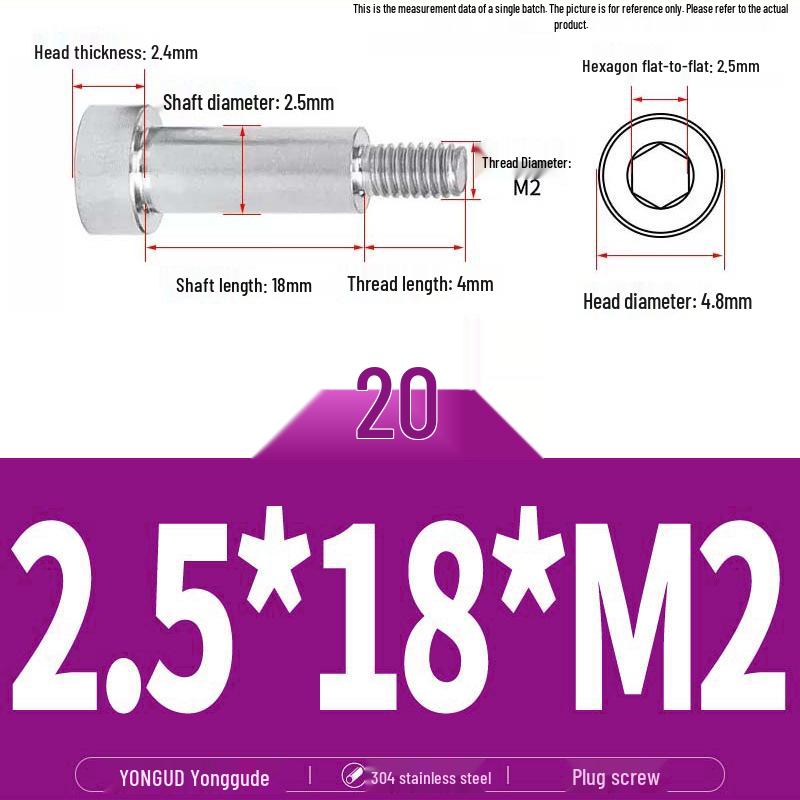 304 Stainless Steel Hex Socket Shoulder and Step Screw Set